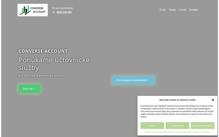Screenshot of converseaccount.sk