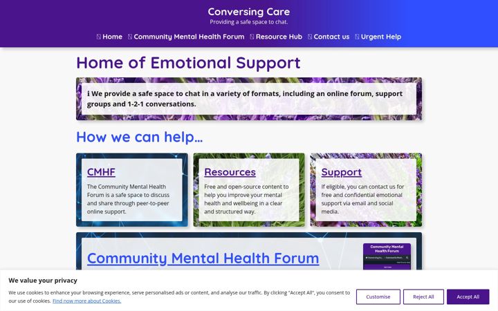Screenshot of conversingcare.org
