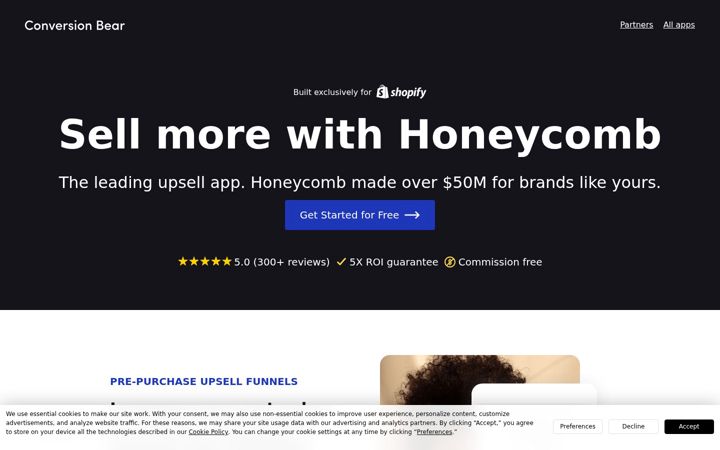 Screenshot of conversionbear.com