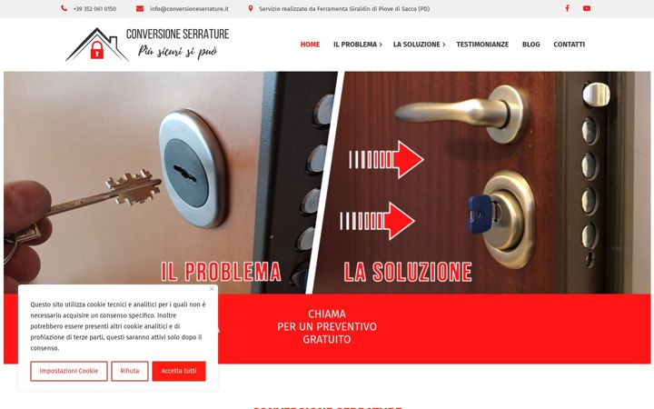 Screenshot of conversioneserrature.it