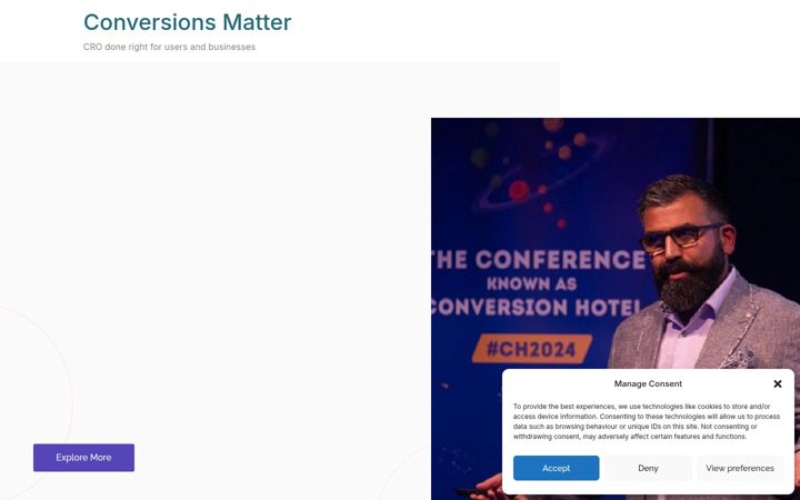 Screenshot of conversionsmatter.com