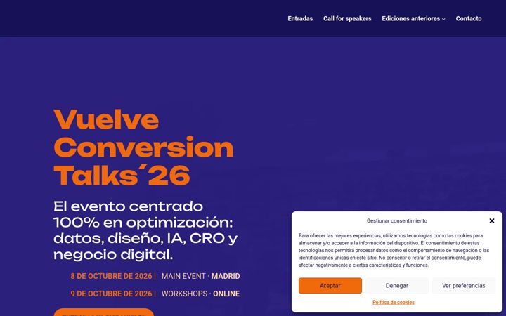 Screenshot of conversiontalks.com