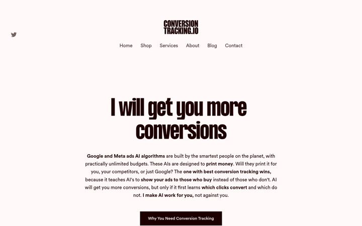 Екранна снимка на conversiontracking.io