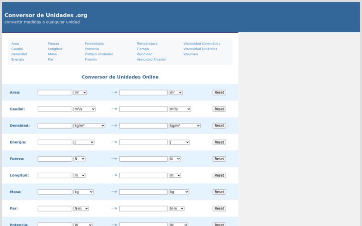 Screenshot of conversordeunidades.org