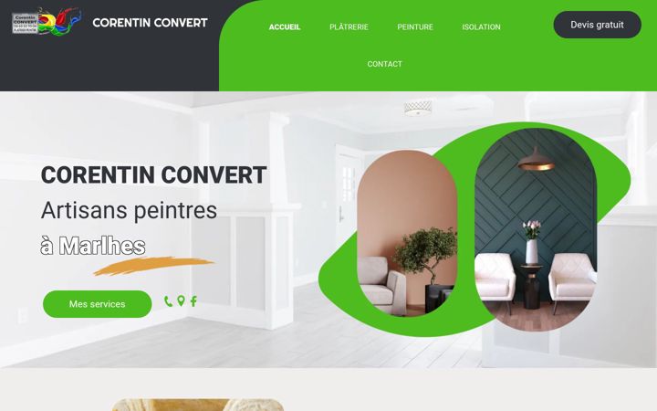 Snimka zaslona za convert-platrier-peintre.fr