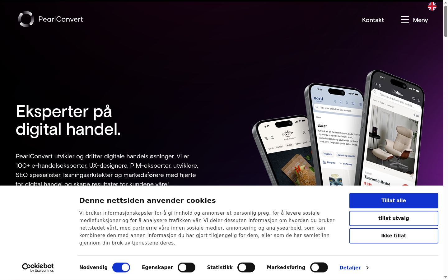 Sutikimo reklamjuostės, rodytos prieš bet kokią sąveiką, ekrano kopija