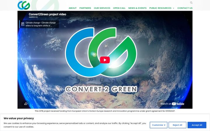 Screenshot of convert2green.eu