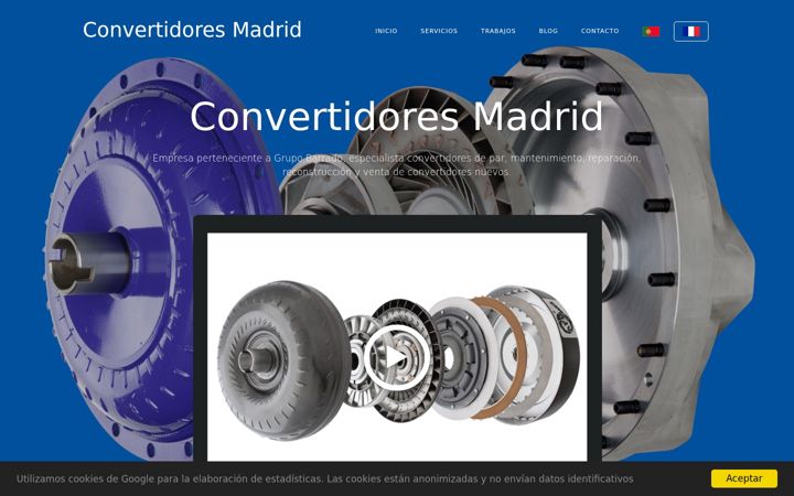 Screenshot of convertidoresmadrid.com