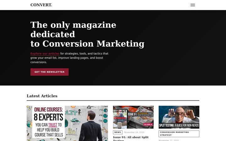Screenshot of convertmagazine.com