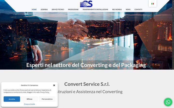 Kuvakaappaus sivustosta convertservice.it