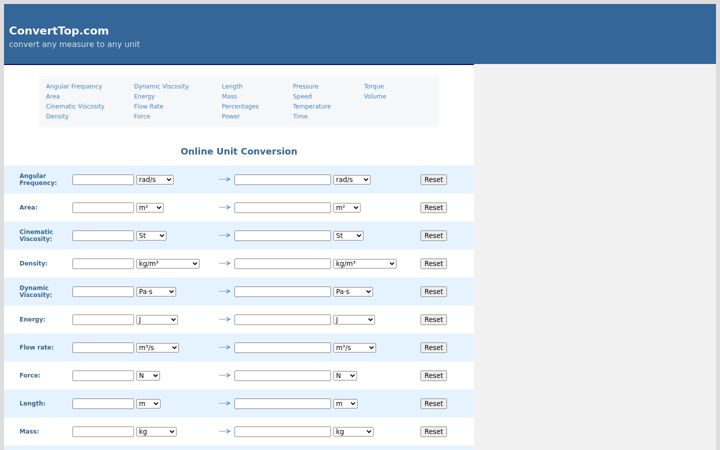 Screenshot of converttop.com