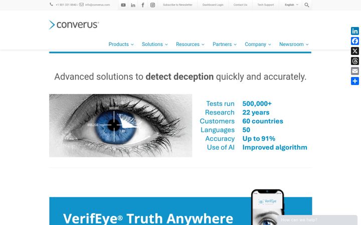 Screenshot of converus.com