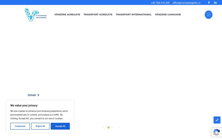 Screenshot of convestlogistic.ro