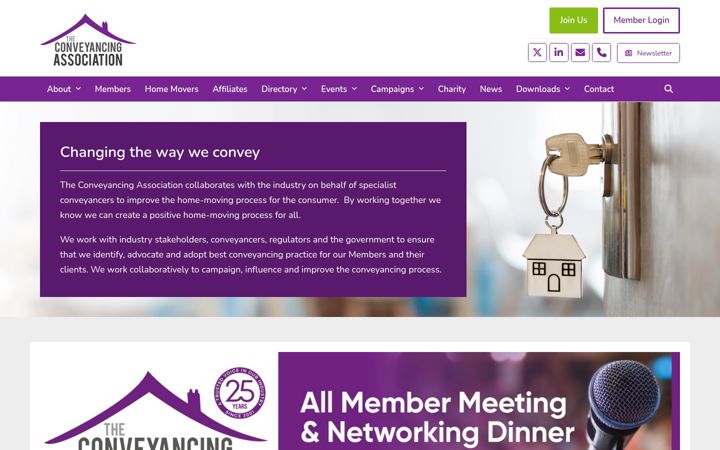 Screenshot van conveyancingassociation.org.uk