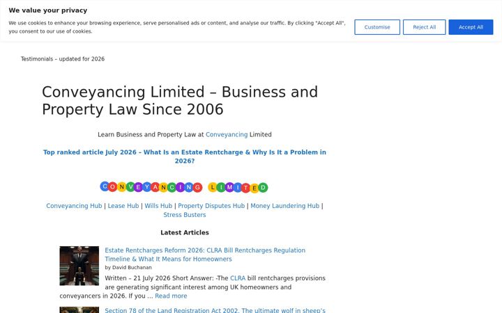 Screenshot of conveyancinglimited.com