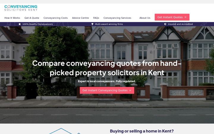 Screenshot di conveyancingsolicitorskent.co.uk