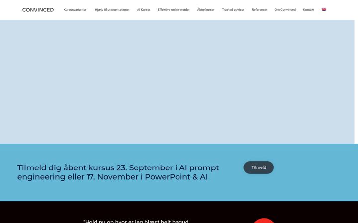 Screenshot of convinced.dk