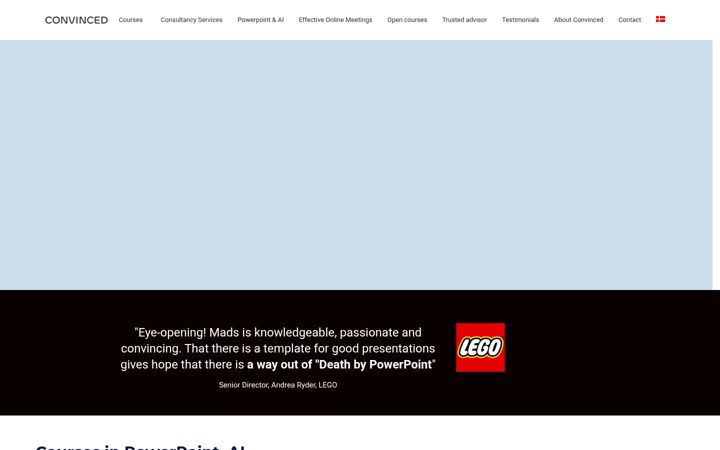 Screenshot of convinced.eu