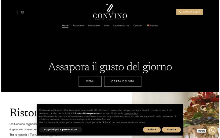 Screenshot of convinoristorante.it
