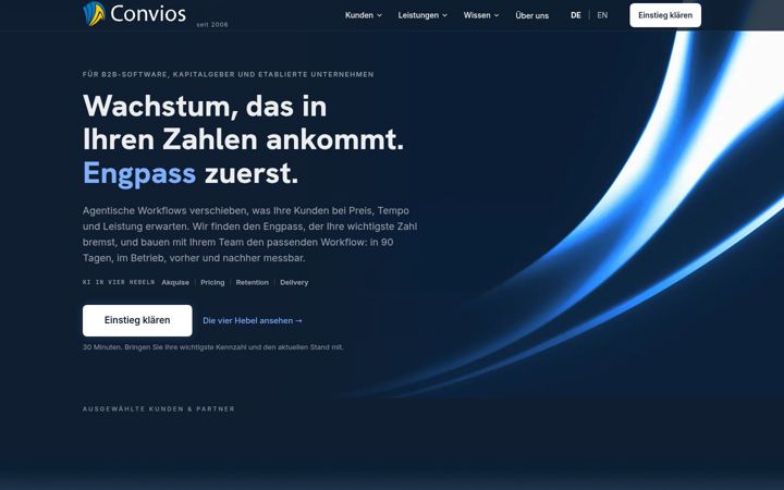 Screenshot of convios.com