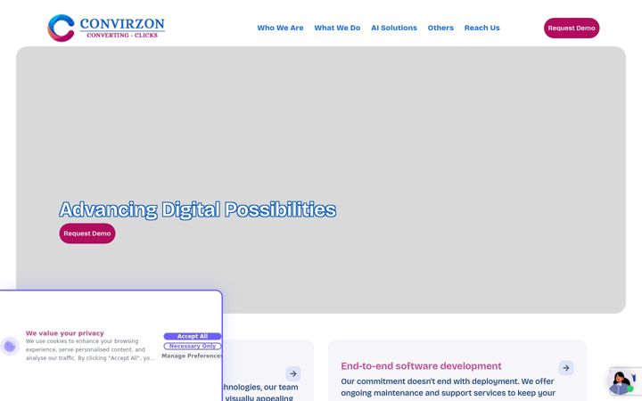Screenshot of convirzon.ca