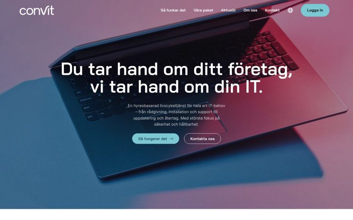 Screenshot of convit.se