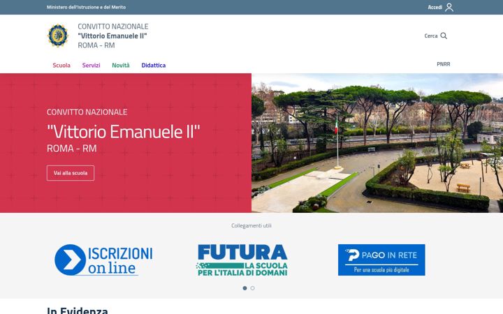 Zrzut ekranu convittonazionaleroma.edu.it