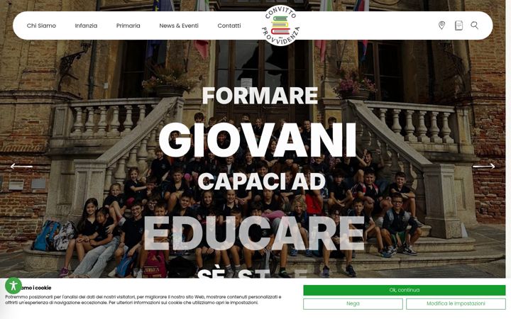 Captura de ecrã de convittoprovvidenza.it