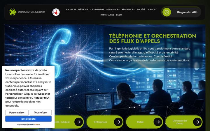 Screenshot of conviviance.fr