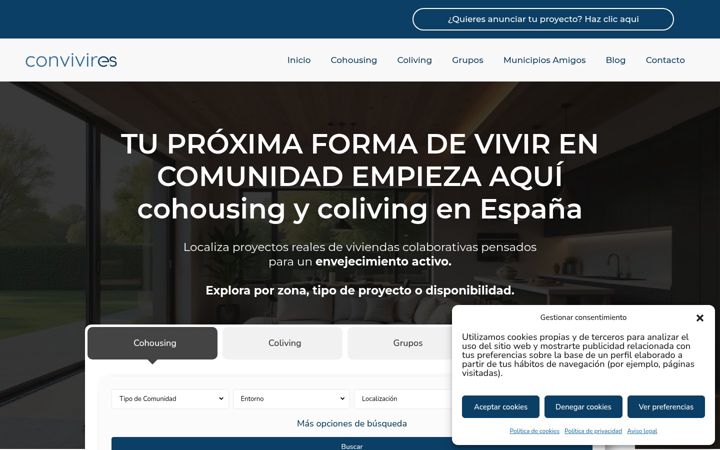 Screenshot of convivires.es