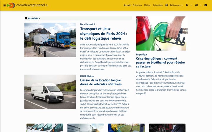 Screenshot of convoiexceptionnel.fr