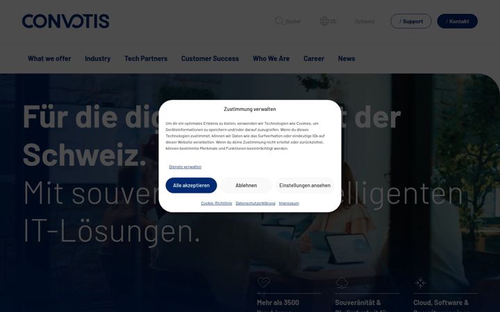 Screenshot of convotis.ch