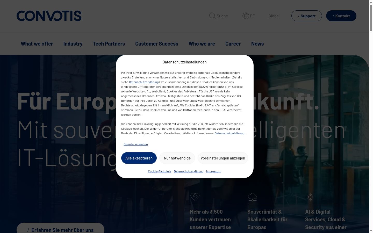 Screenshot tal-banner tal-kunsens muri qabel kwalunkwe interazzjoni