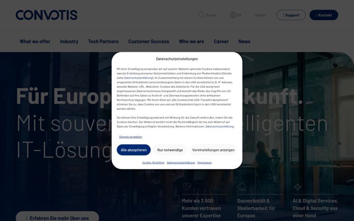 Screenshot of convotis.com