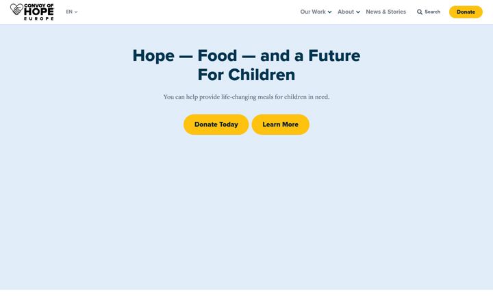 Screenshot of convoyofhope.eu