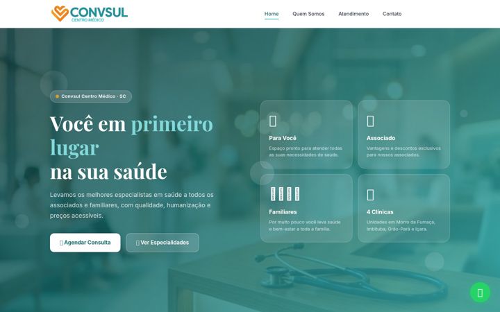 Screenshot of convsul.com.br