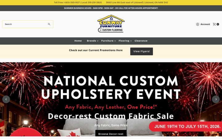 Screenshot of conwayfurniture.com