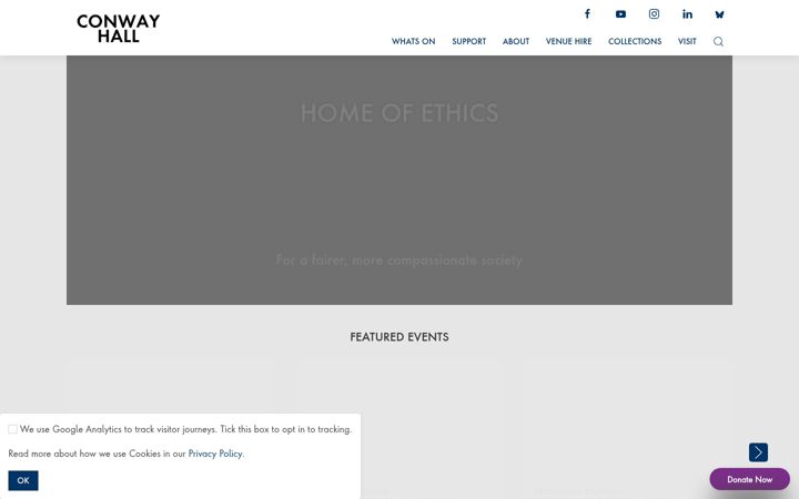 Screenshot di conwayhall.org.uk