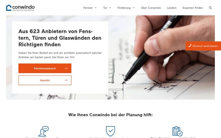 Screenshot of conwindo.com
