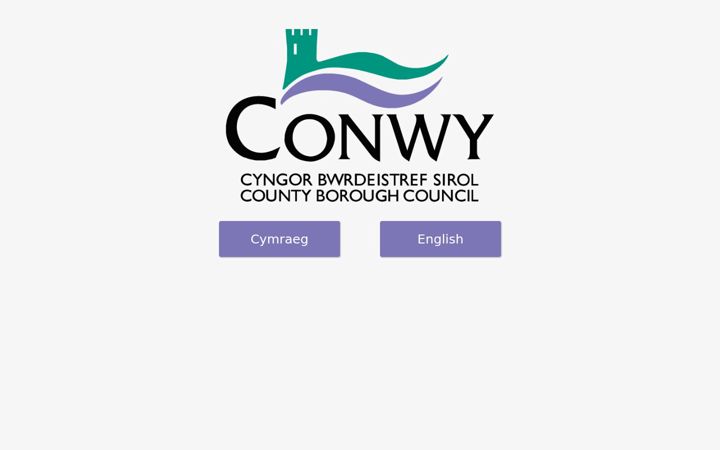 Screenshot of conwy.gov.uk