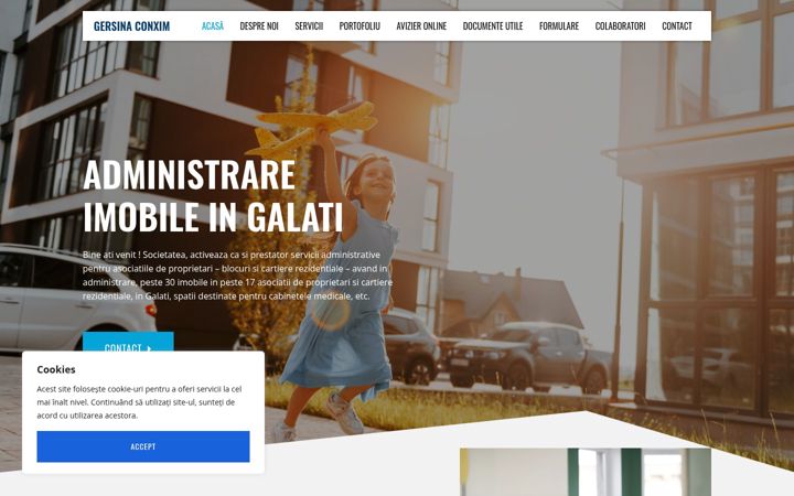 Screenshot van conximadministrare.ro