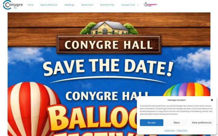 Screenshot di conygre-hall-timsbury.co.uk
