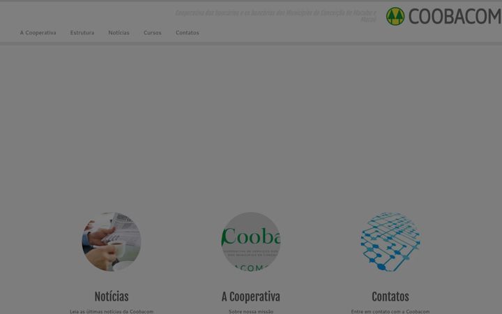 Screenshot of coobacom.com.br