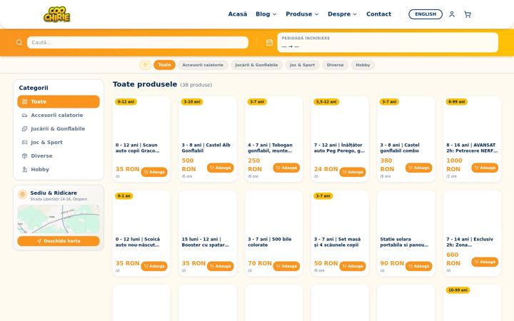 Screenshot of coochirie.ro