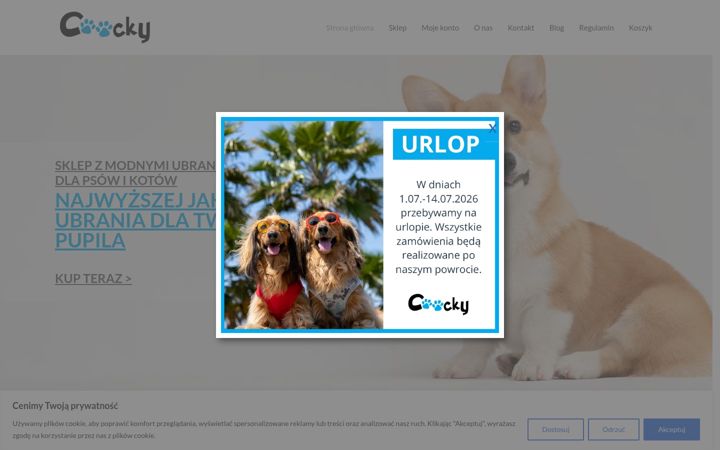 Screenshot ta' coocky.pl