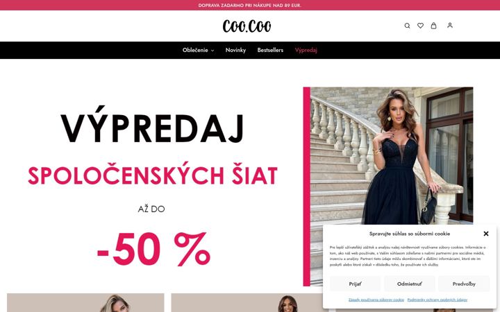 Screenshot of coocoo.sk
