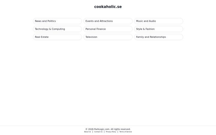 Screenshot of cookaholic.se