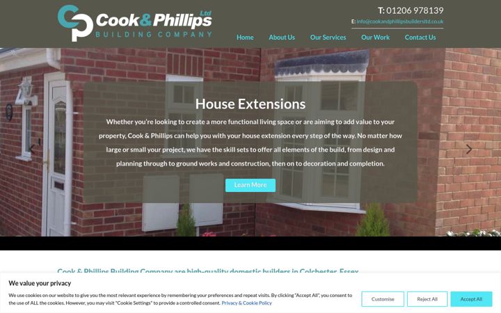 Ekrānuzņēmums no cookandphillipsbuildersltd.co.uk