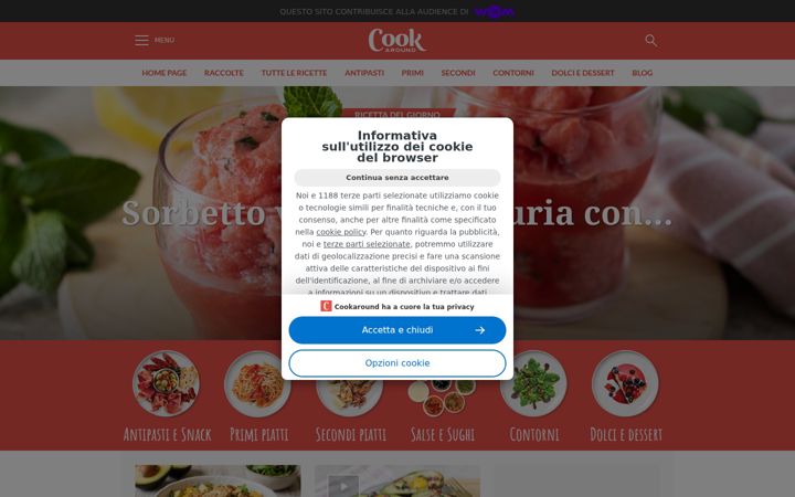 Screenshot of cookaround.com