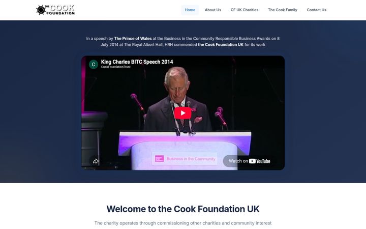 Screenshot of cookfoundation.org.uk